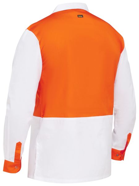 Bisley Two Tone Hi Vis V-Neck Long Sleeve (BS6405)