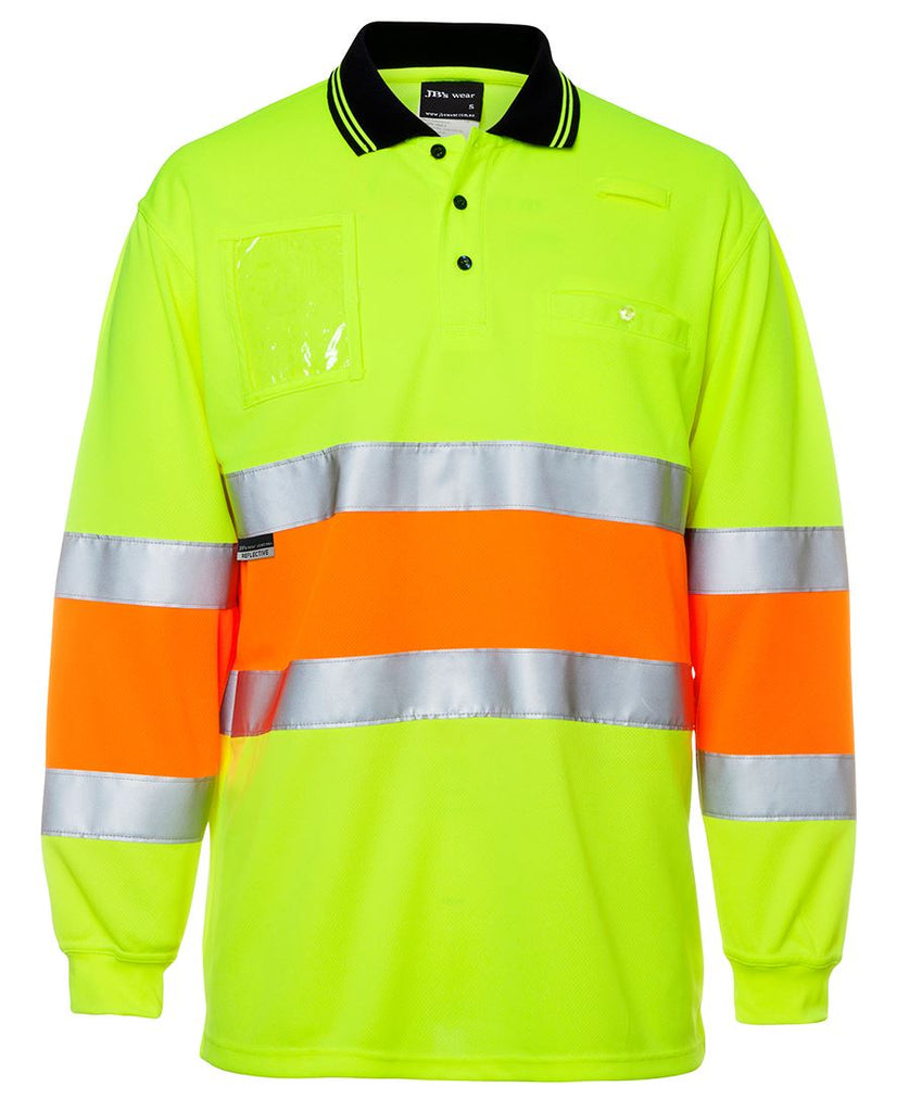 JB's Hi Vis Bio Motion (D+N) L/S Polo with 3M Tape (6QTDP)