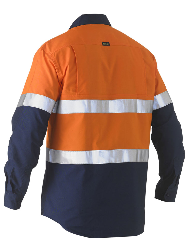 Bisley Taped Two Tone Hi Vis Recycled Drill Shirt (BS6996T)