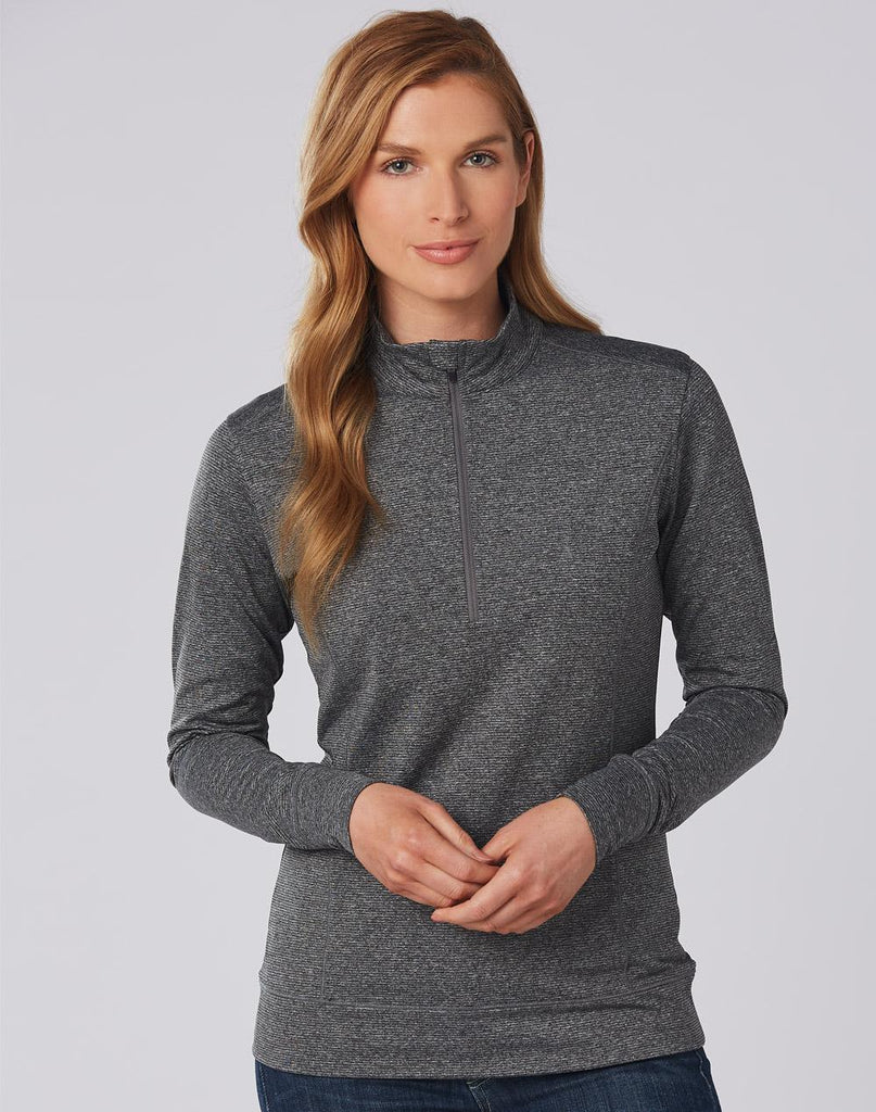 Winning Spirit Ladies Half Zip Long Sleeve Sweat Top (FL26)