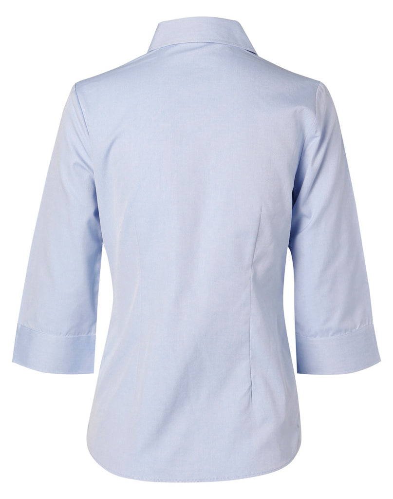 Winning Spirit Women's Fine Chambray 3/4 Sleeve Shirt (M8013)