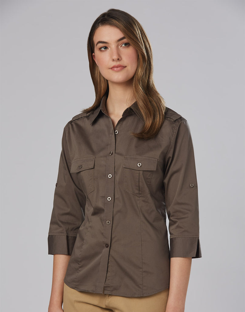 Winning Spirit Women's 3/4 Sleeve Military Shirt (M8913)