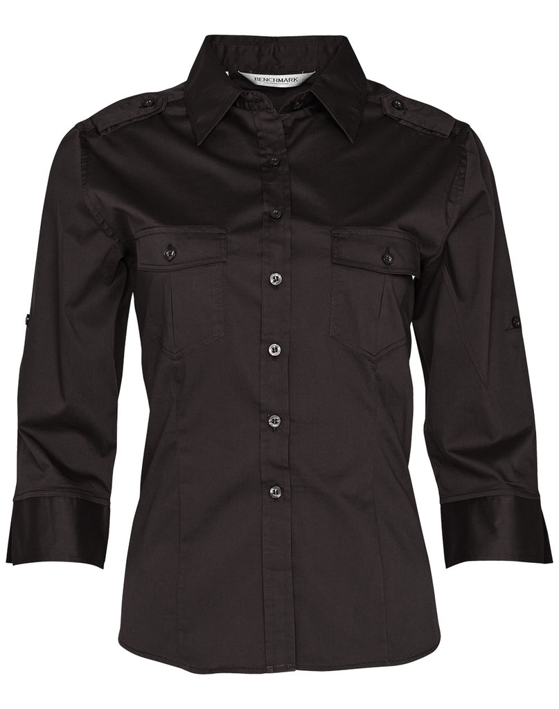 Winning Spirit Women's 3/4 Sleeve Military Shirt (M8913)