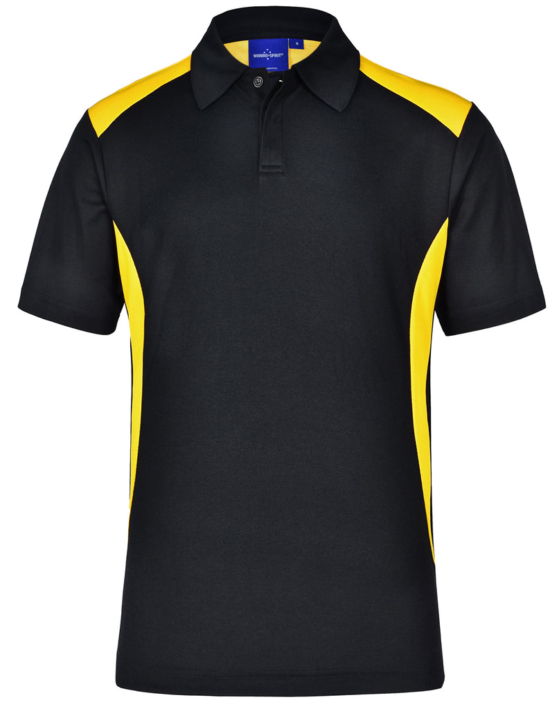 Winning Spirit Men's TrueDry® Contrast Short Sleeve Polo 1st (10 colour) (PS31)