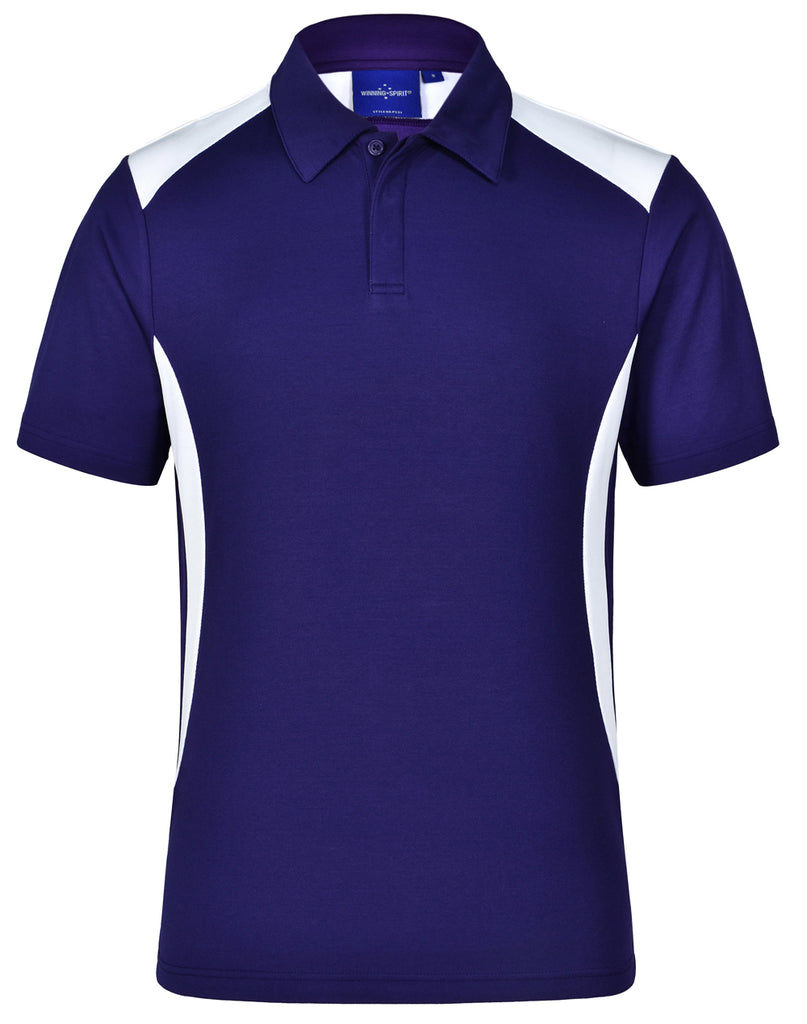 Winning Spirit Men's TrueDry® Contrast Short Sleeve Polo 1st (10 colour) (PS31)