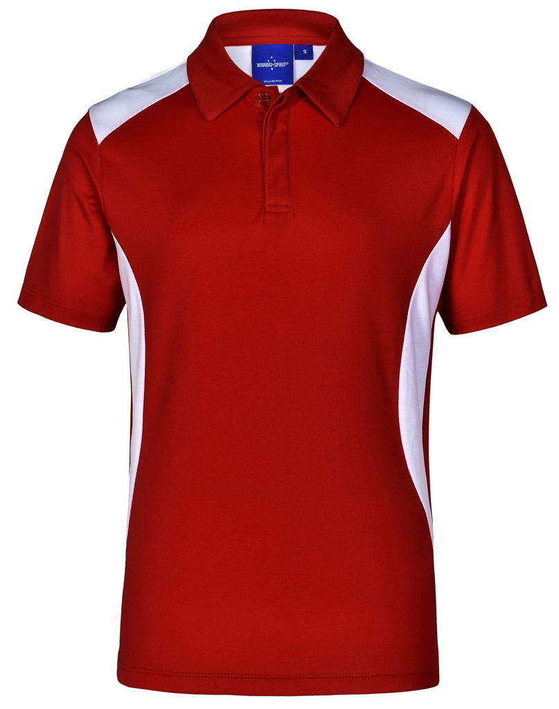 Winning Spirit Men's TrueDry® Contrast Short Sleeve Polo 1st (10 colour) (PS31)