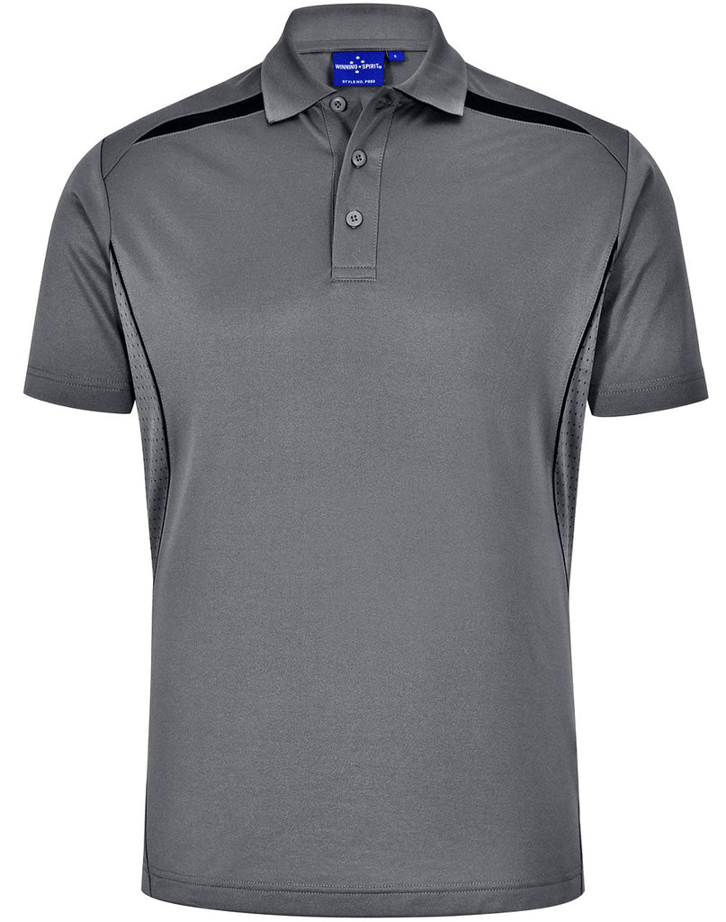 Winning Spirit Mens Sustainable Poly/Cotton Contrast SS Polo1st (10 colour)-(PS93)