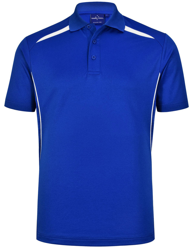 Winning Spirit Mens Sustainable Poly/Cotton Contrast SS Polo1st (10 colour)-(PS93)