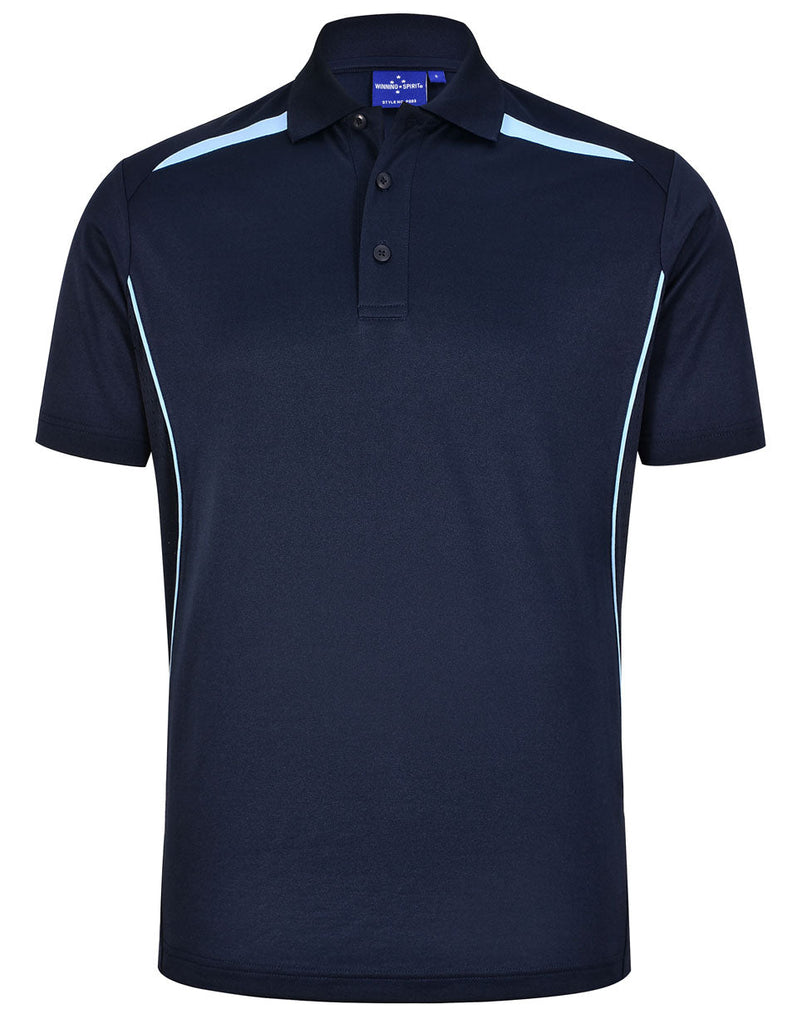 Winning Spirit Mens Sustainable Poly/Cotton Contrast SS Polo 2nd (5 colour)-(PS93)