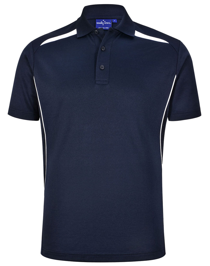 Winning Spirit Mens Sustainable Poly/Cotton Contrast SS Polo 2nd (5 colour)-(PS93)