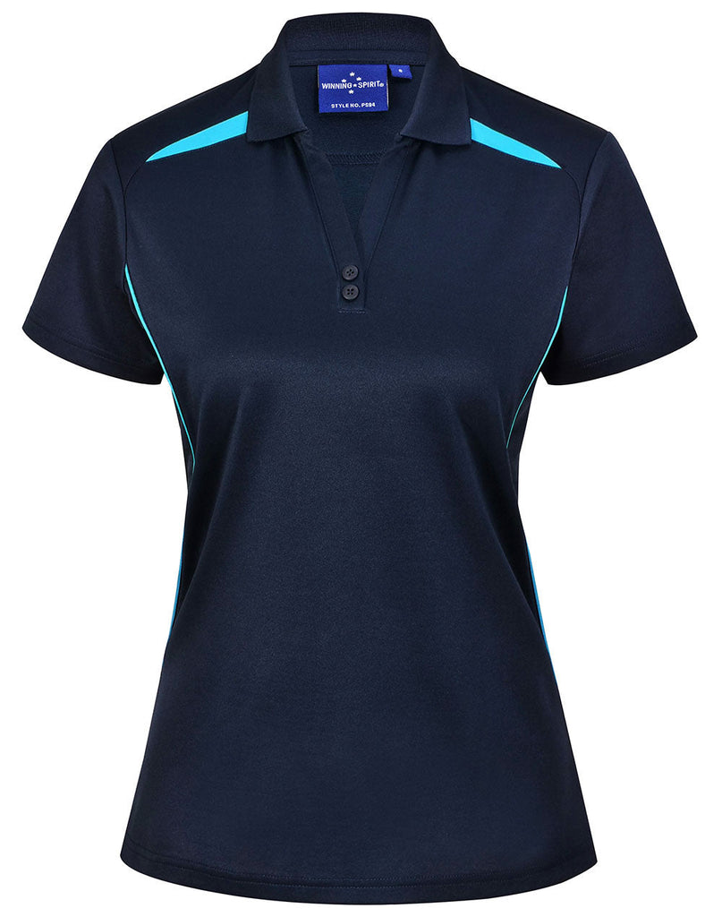 Winning Spirit Ladies Sustainable Poly/Cotton Contrast SS Polo 2nd (5 colour)-(PS94)