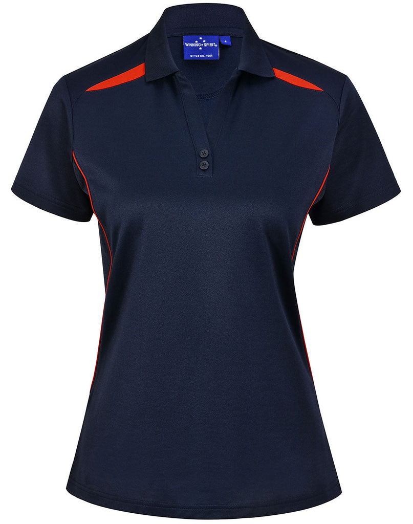 Winning Spirit Ladies Sustainable Poly/Cotton Contrast SS Polo 2nd (5 colour)-(PS94)