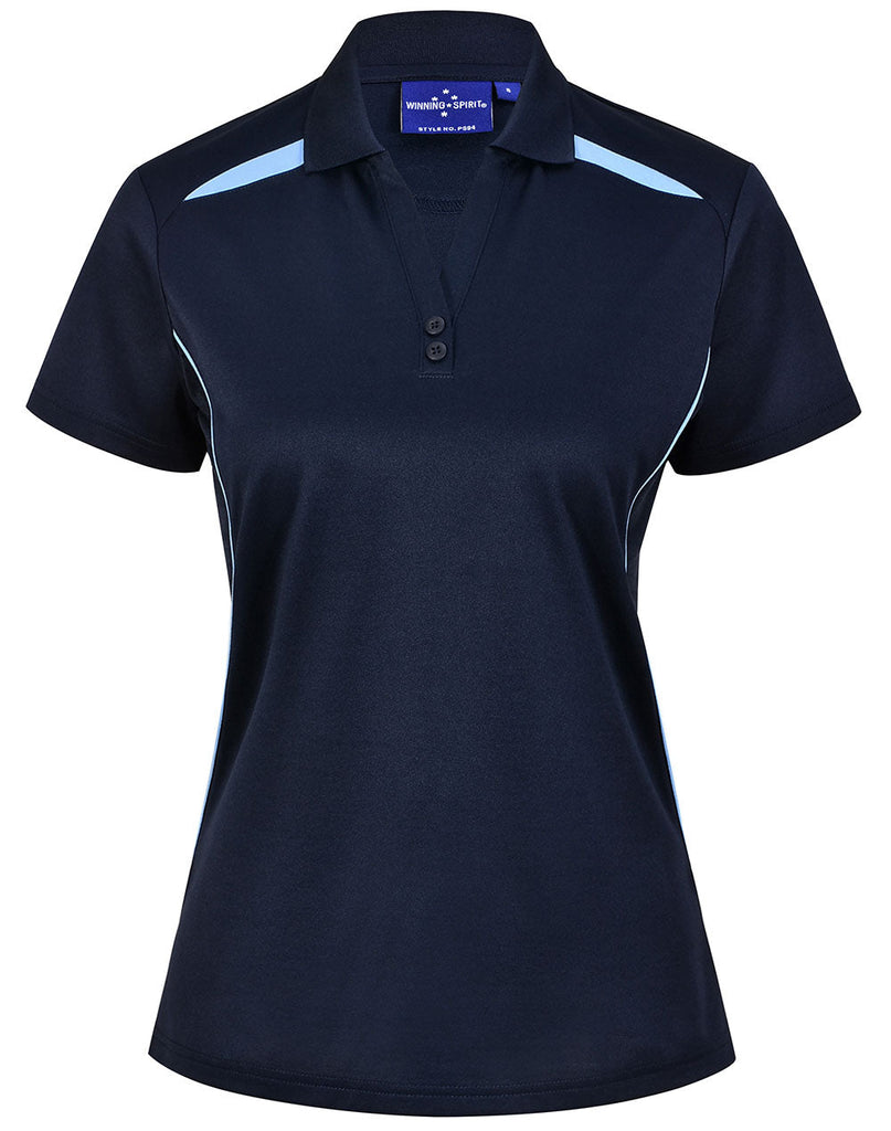 Winning Spirit Ladies Sustainable Poly/Cotton Contrast SS Polo 2nd (5 colour)-(PS94)