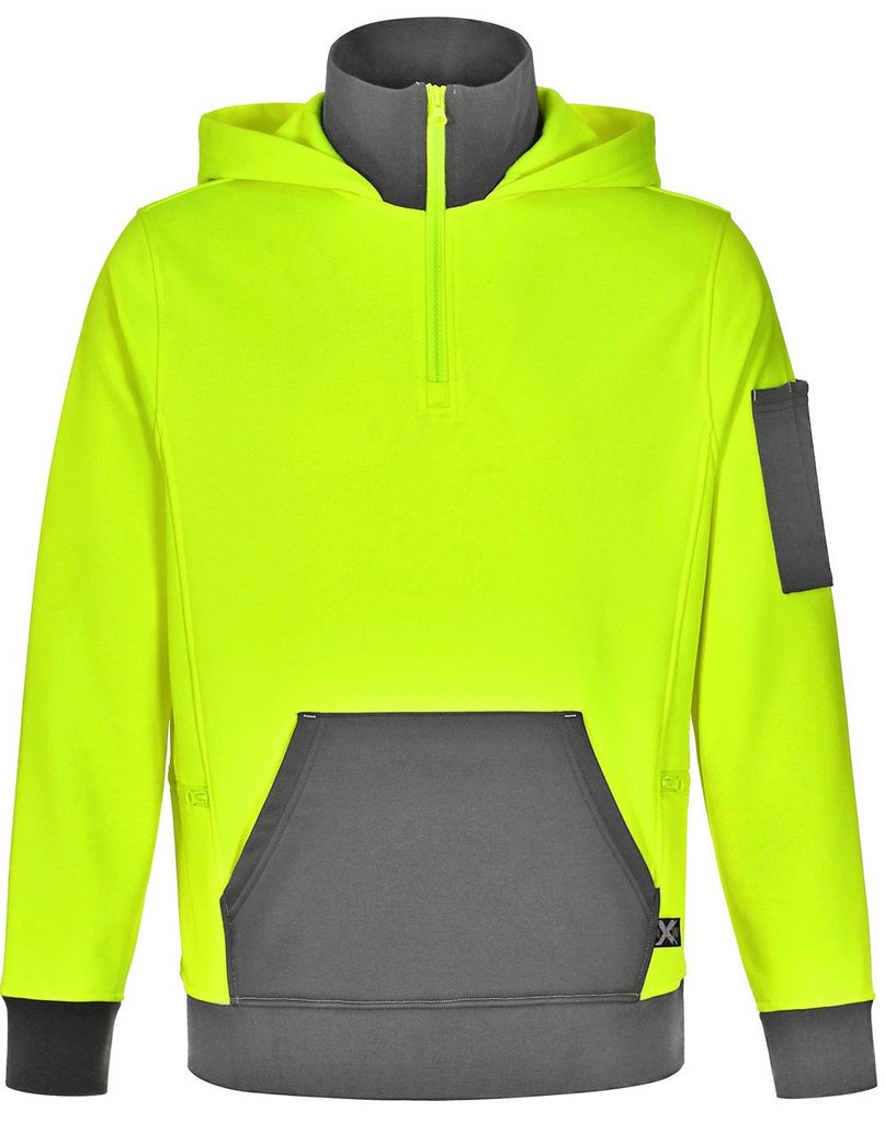 Winning Spirit Unisex HI VIS ¼ Zip Premium Fleece Hoodie (SW78)