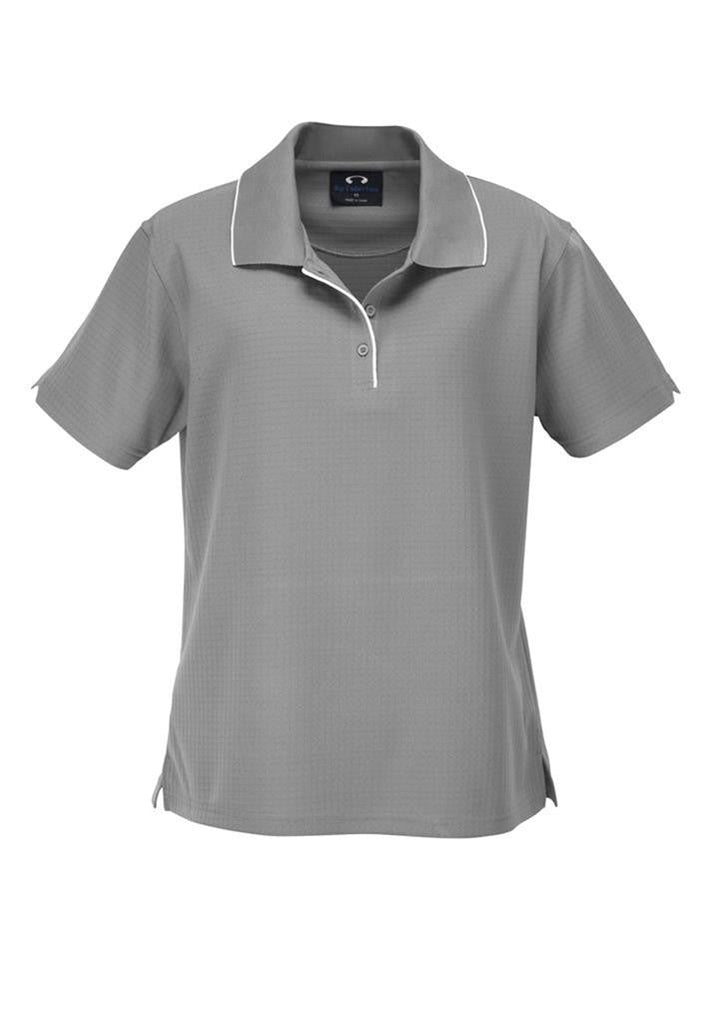 Biz Collection-Biz Collection Ladies Elite Polo-Silver Grey / White / 8-Uniform Wholesalers - 6