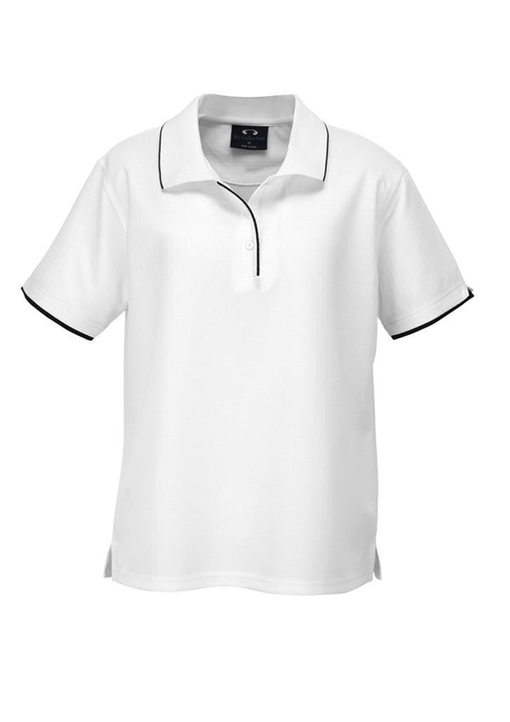 Biz Collection-Biz Collection Ladies Elite Polo-White / Black / 8-Uniform Wholesalers - 7